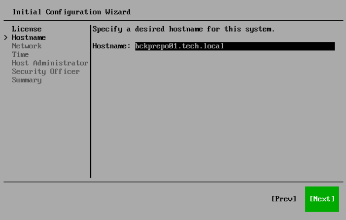 Step 5. Specify Hostname