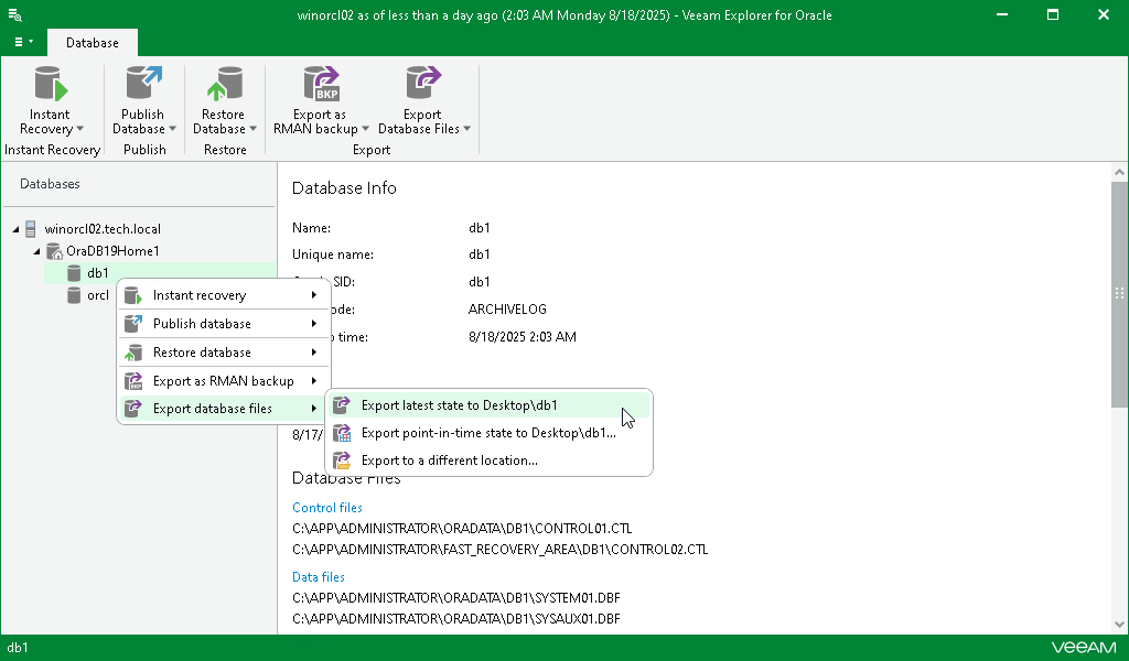Exporting Latest State