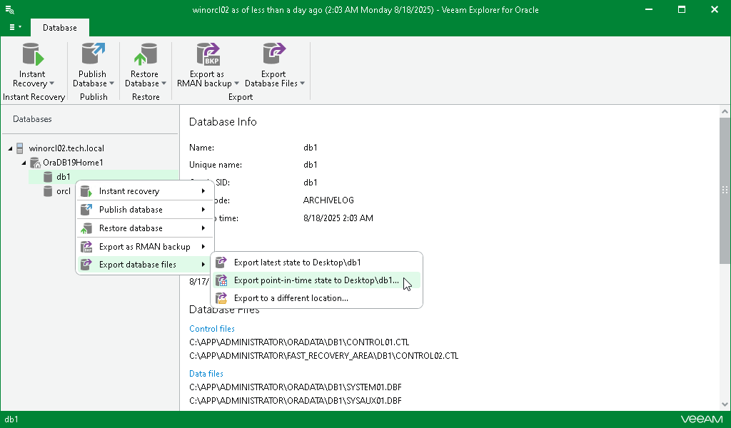 Launching Export Wizard