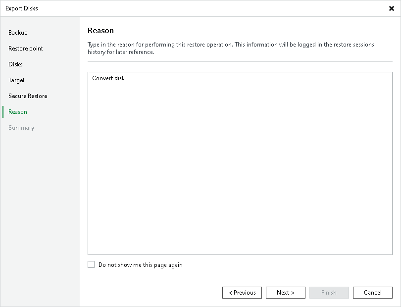 Step 7. Specify Export Reason