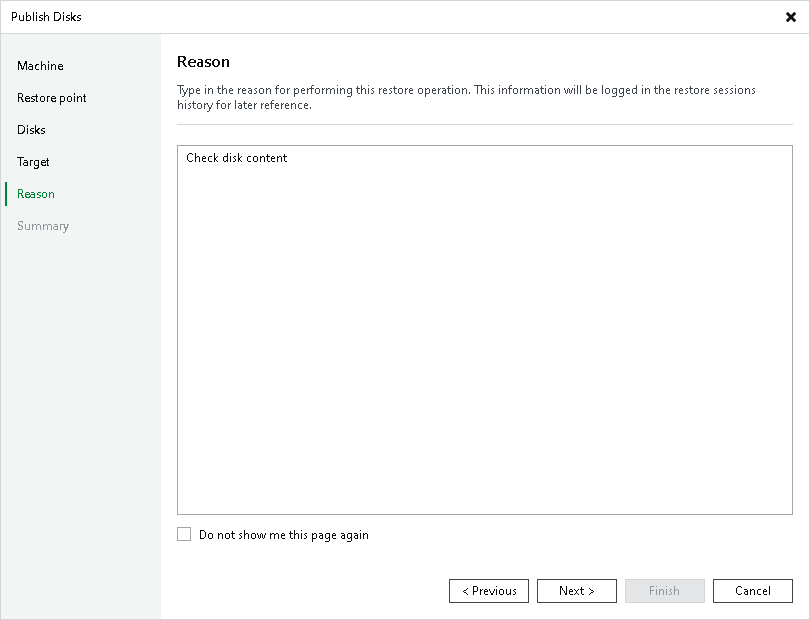 Step 6. Specify Reason