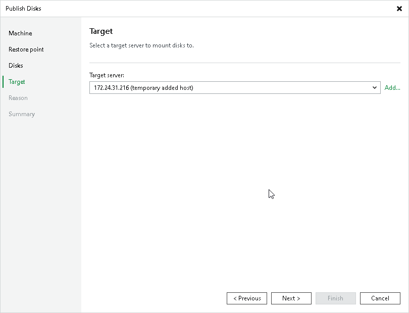 Step 5. Specify Target Server