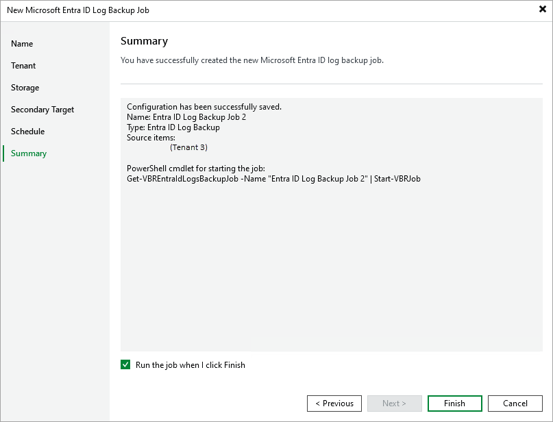Summary Step 7. Finish Working with Wizard
