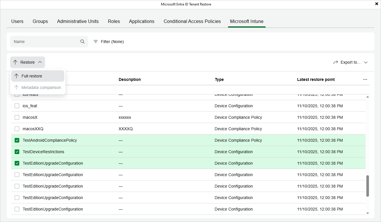 Launch Group Restore