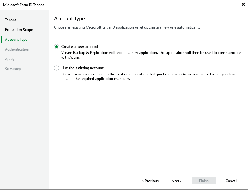 Choose Application Step 4. Choose Connection Method