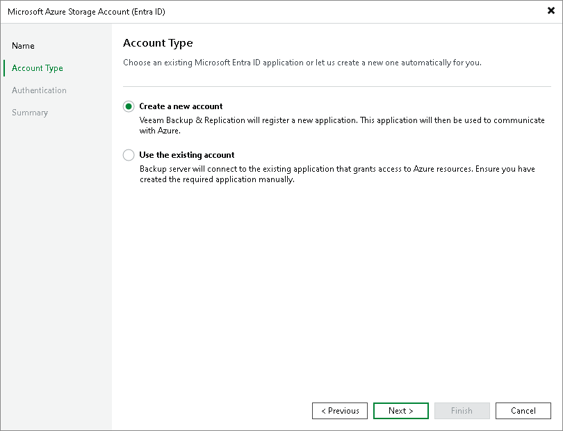 Step 3. Select Account Type