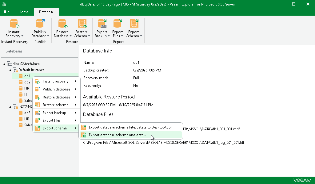 Launching Export Wizard