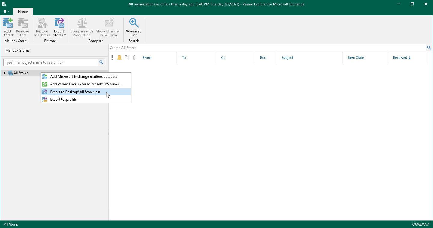 Using 1-Click Export