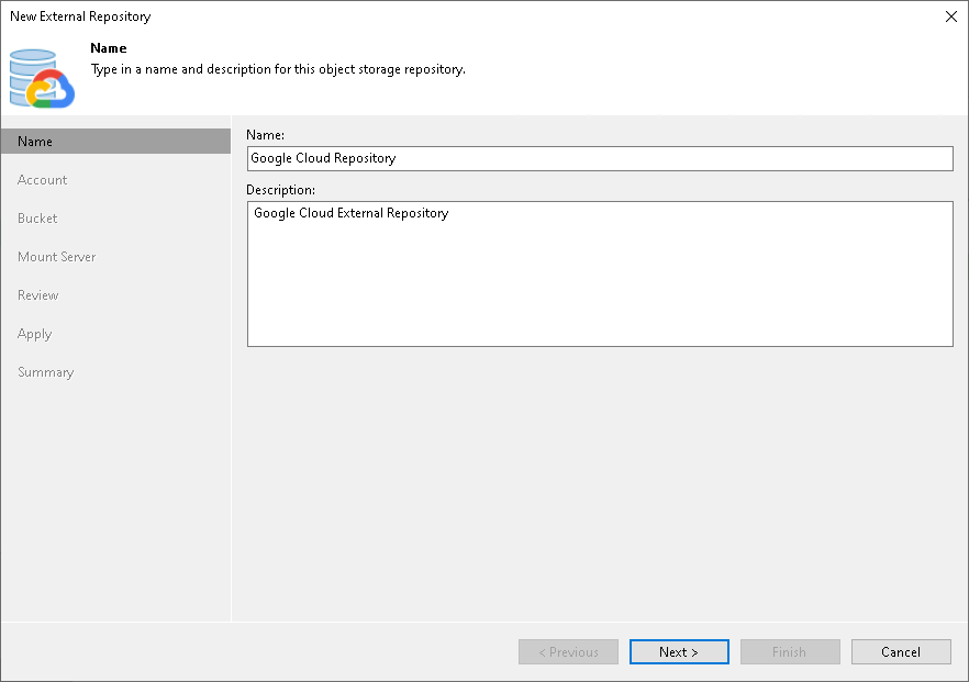 Step 2. Specify External Repository Name