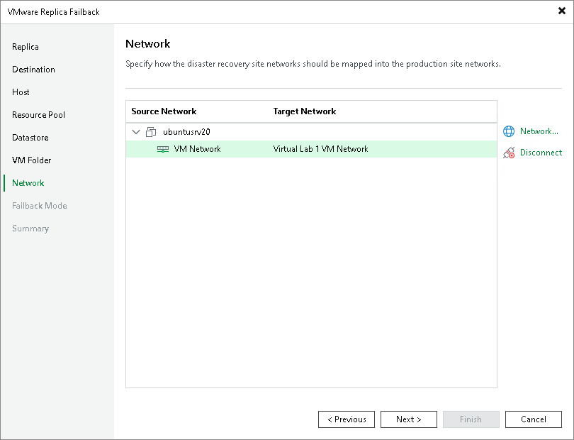 Step 8. Select Target Network