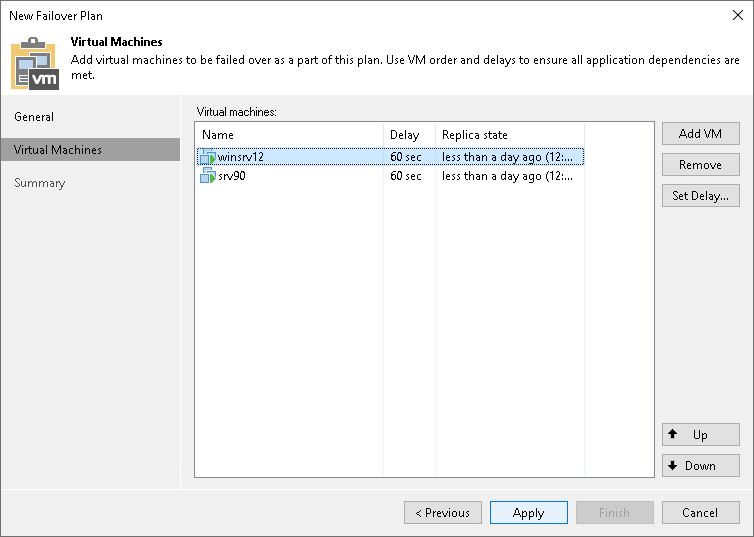 Step 3. Select VMs 