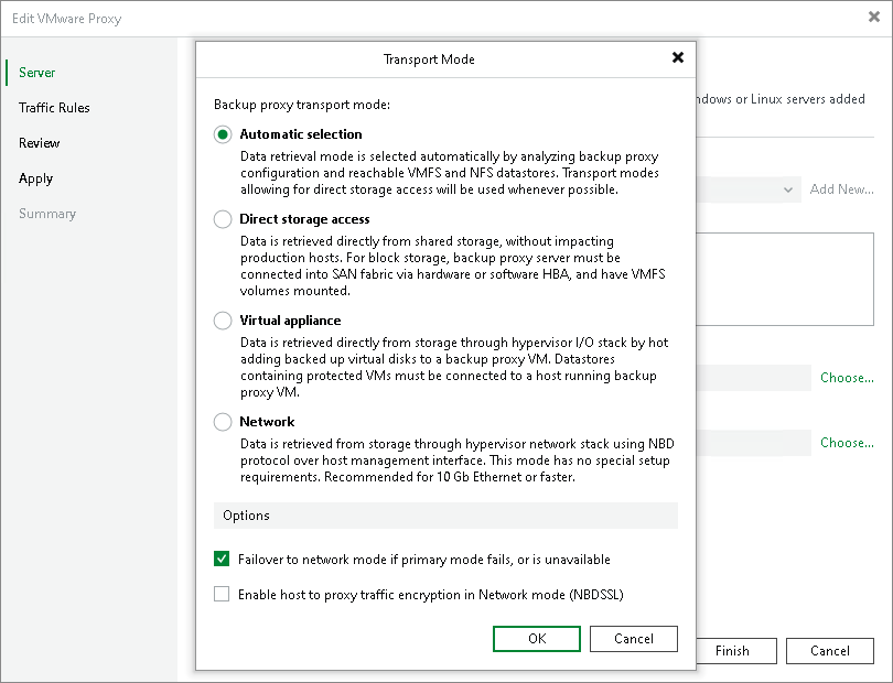 Failover to Network Mode