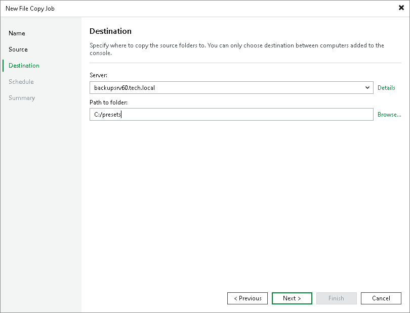 Step 4. Select Destination for Copying