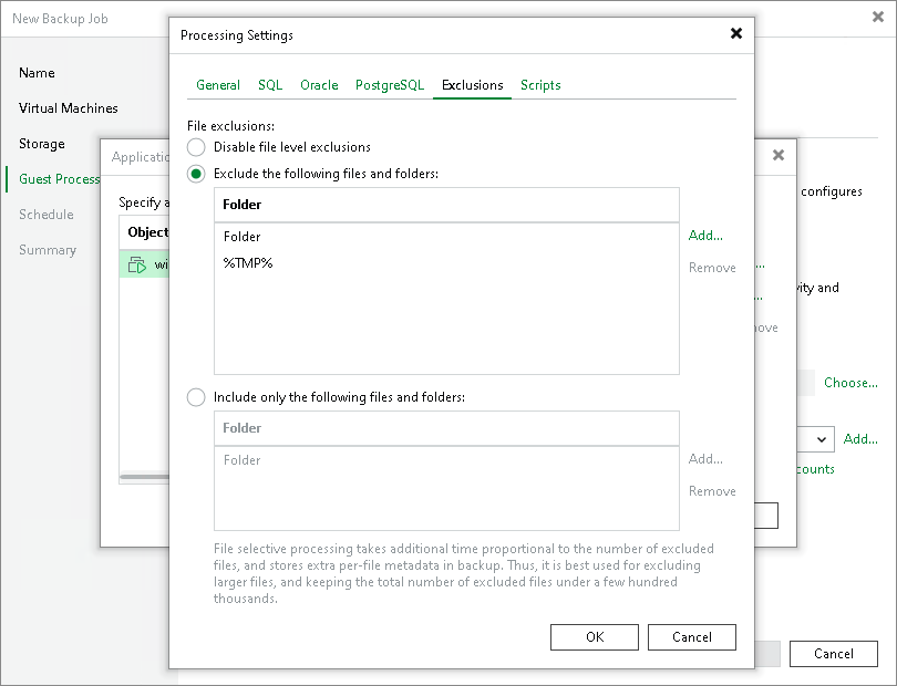 VM Guest OS File Exclusion