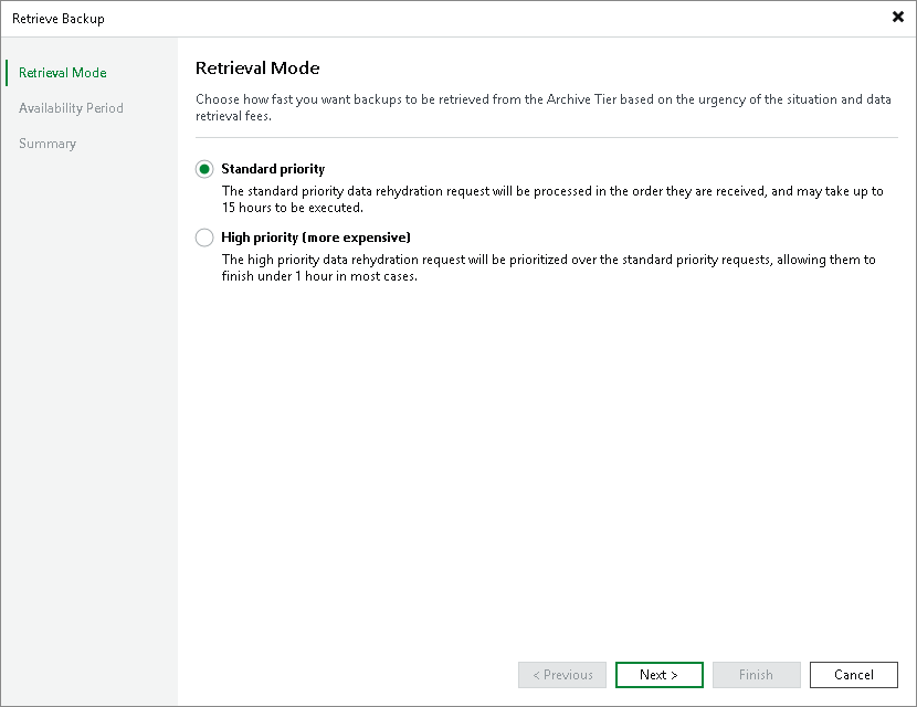 Step 2. Specify Retrieval Mode