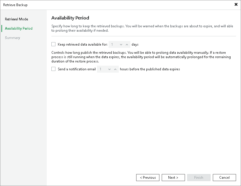 Step 3. Specify Availability Period