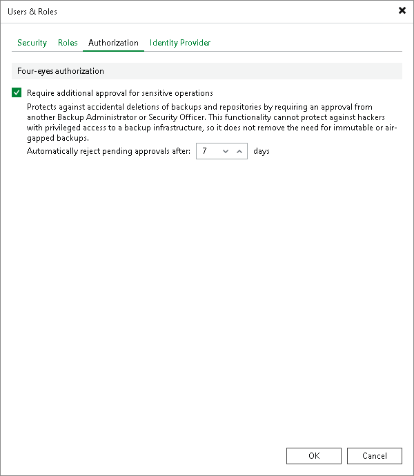 Four-Eyes Authorization