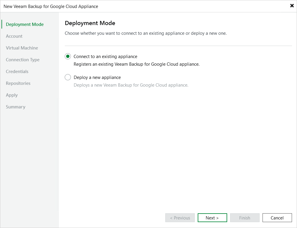 Step 2. Choose Deployment Mode