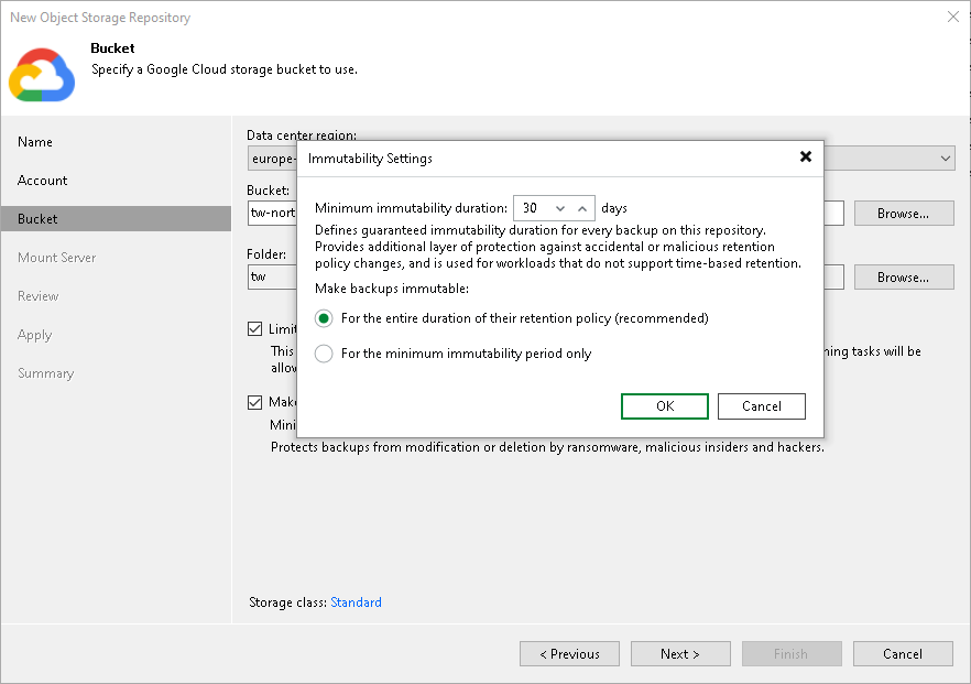 Step 4. Specify Object Storage Settings