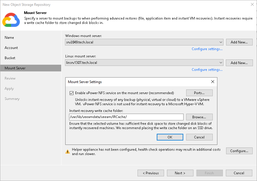 Step 5. Specify Mount Server Settings