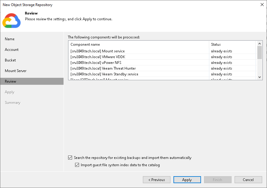 Step 6. Review Components