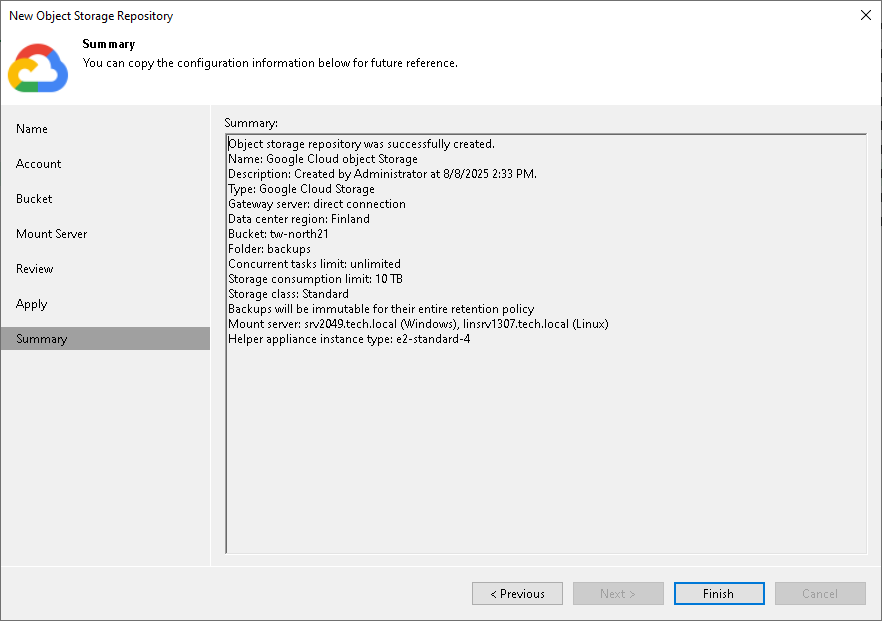 Step 8. Finish Working with Wizard