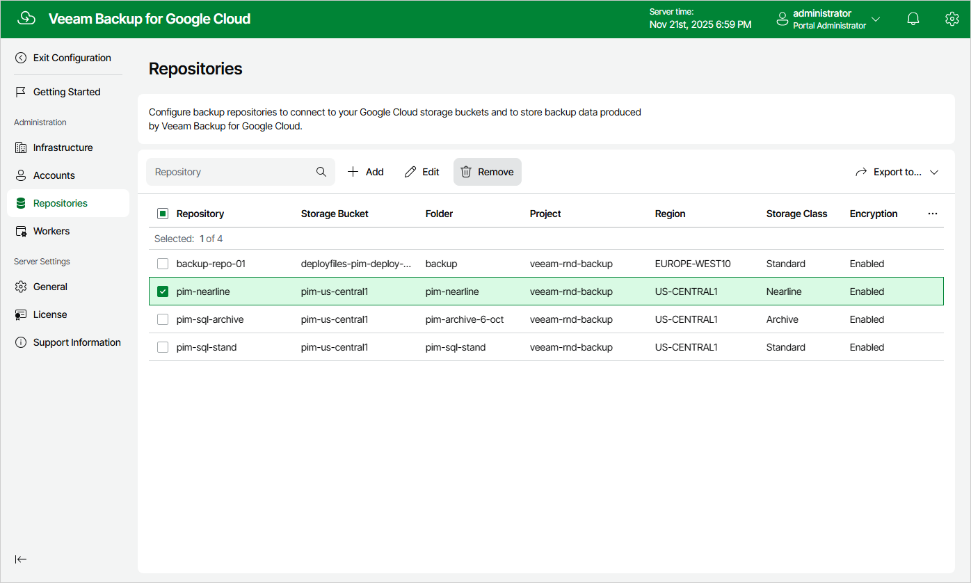 Removing Backup Repositories