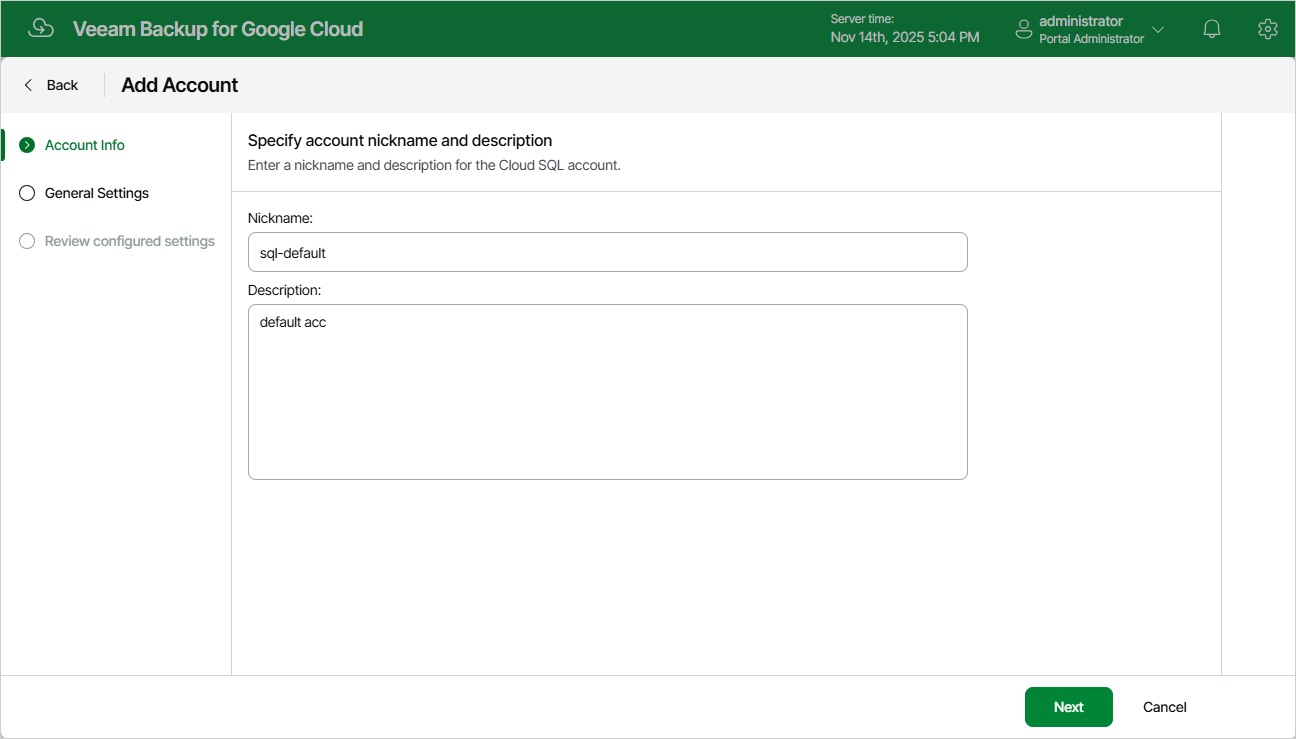 Adding User Account