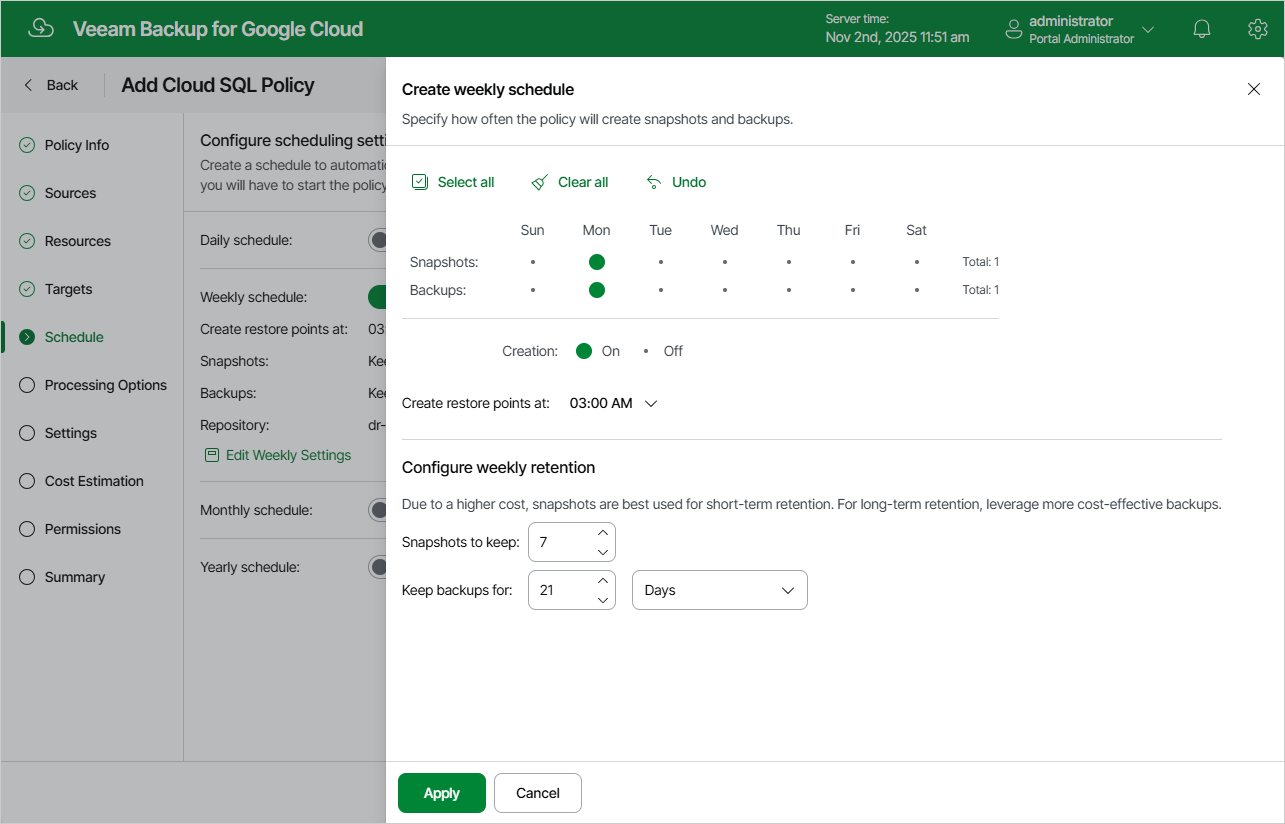 Enabling Backup Archiving