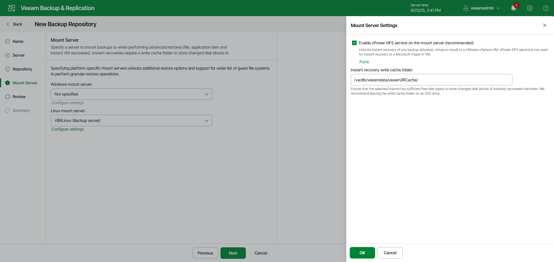 Step 5. Specify Mount Server Settings