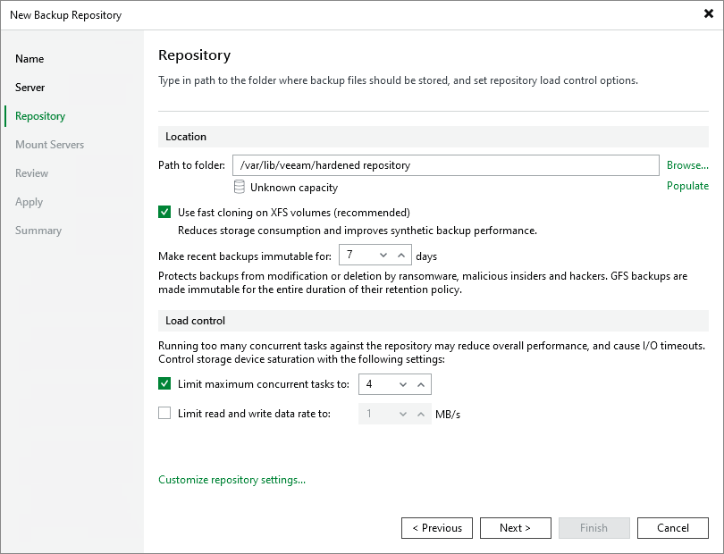 Step 4. Configure Hardened Repository Settings