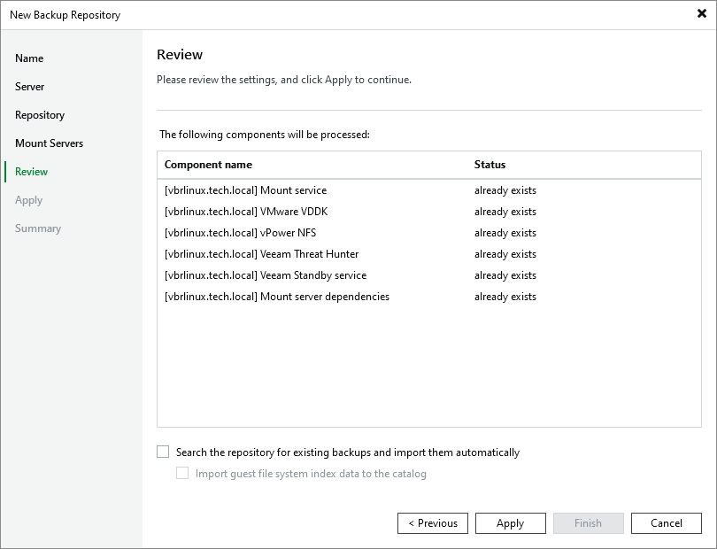 Step 6. Review Properties and Components