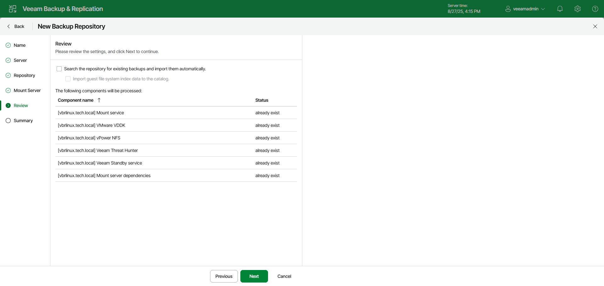 Step 6. Review Properties and Components
