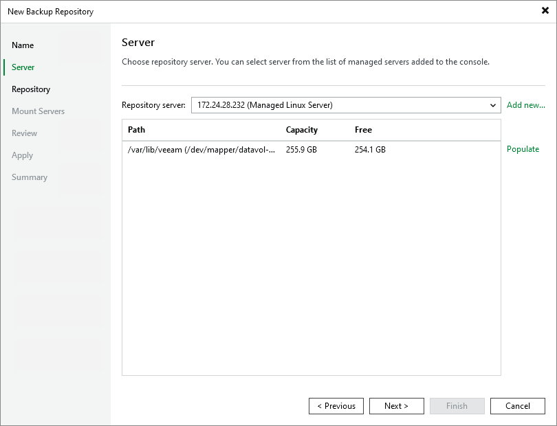 Step 3. Specify Server Settings