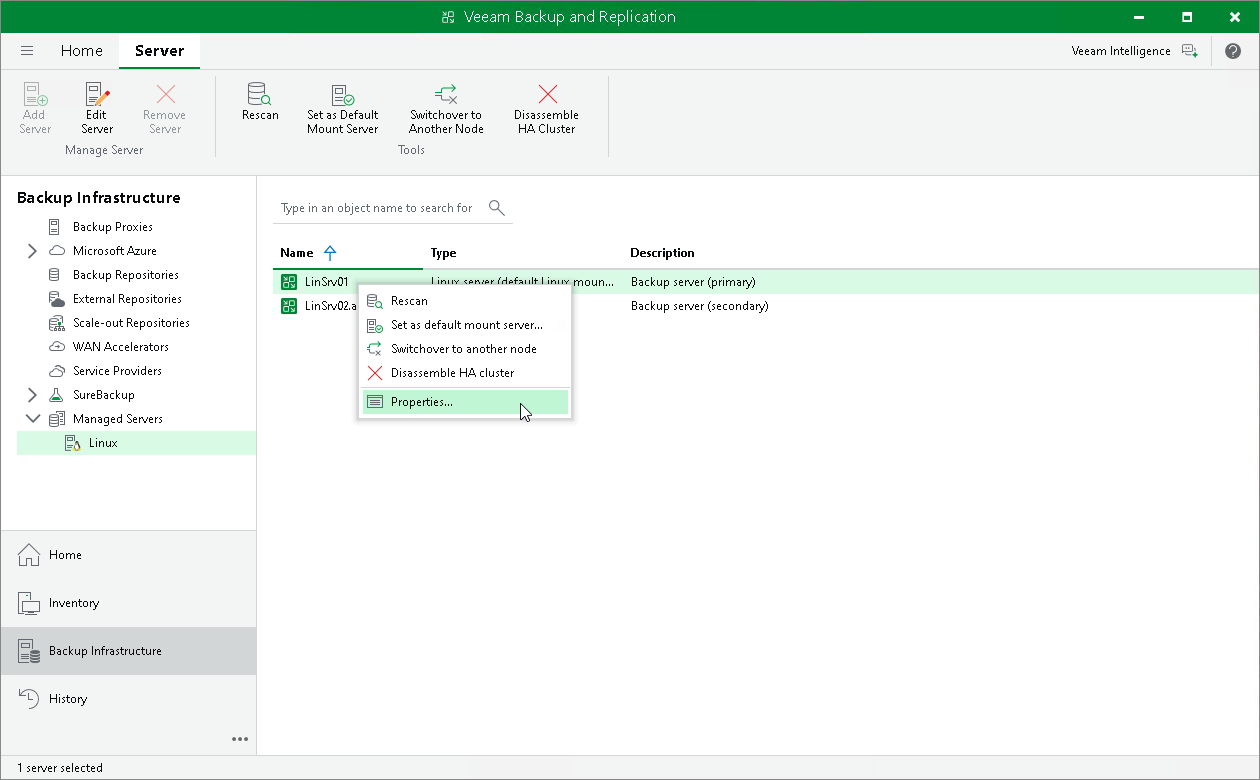 Editing High Availability Cluster Settings