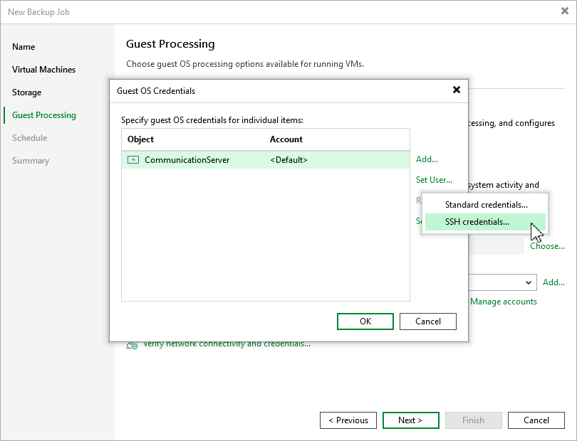 Step 5d. Manage VM Guest OS Credentials
