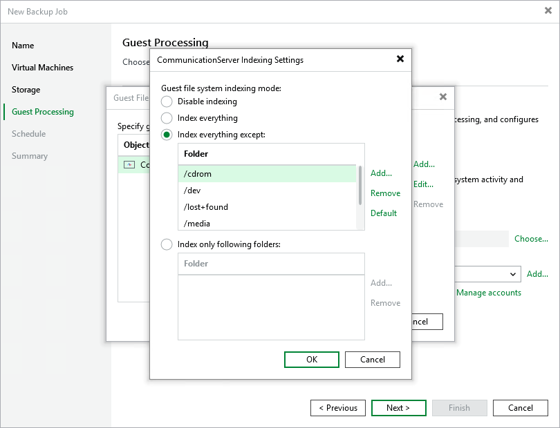 Step 5b. Enable VM Guest OS File Indexing