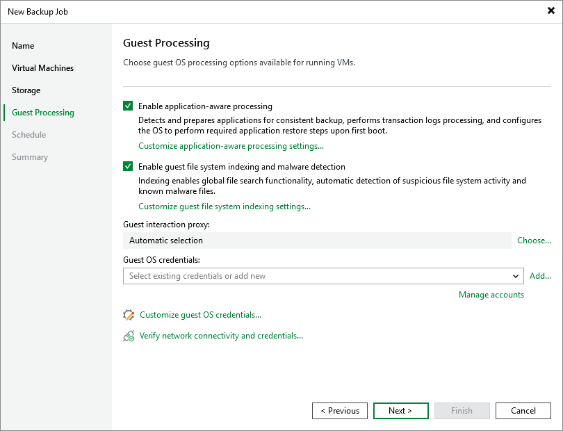 Step 5. Specify Guest Processing Settings