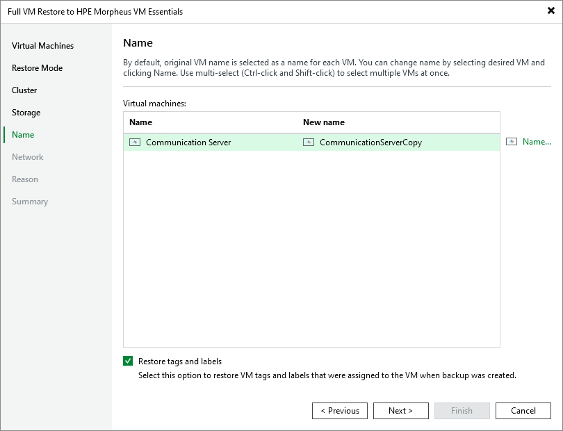 Step 6. Specify VM Name