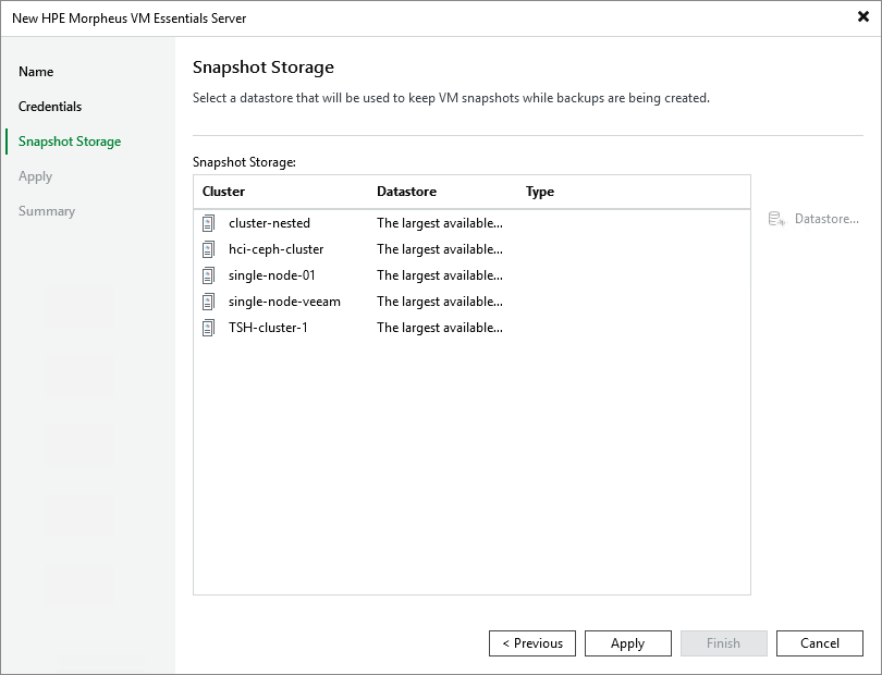 Step 4. Configure Storage Settings
