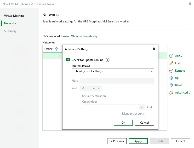 Specify Worker Network Settings