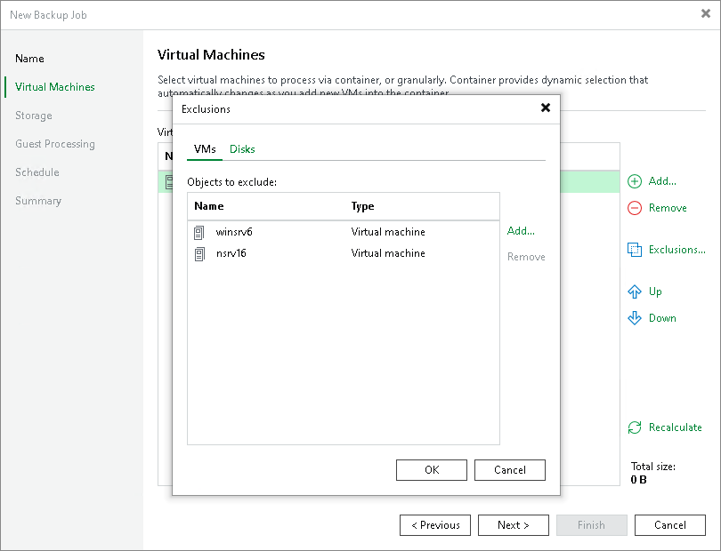 Step 4. Exclude Objects from Backup Job