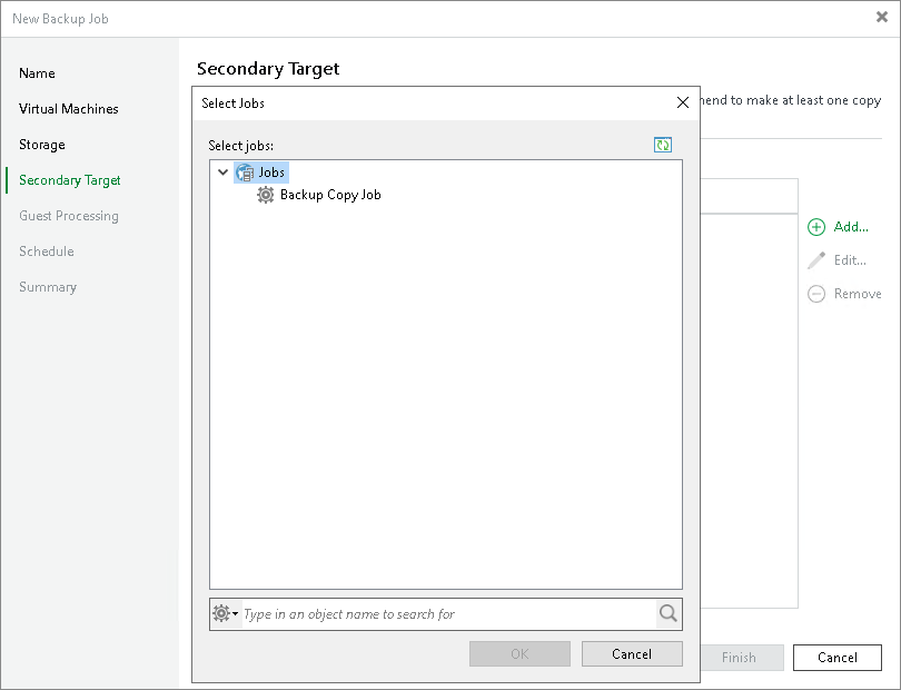 Step 9. Specify Secondary Target