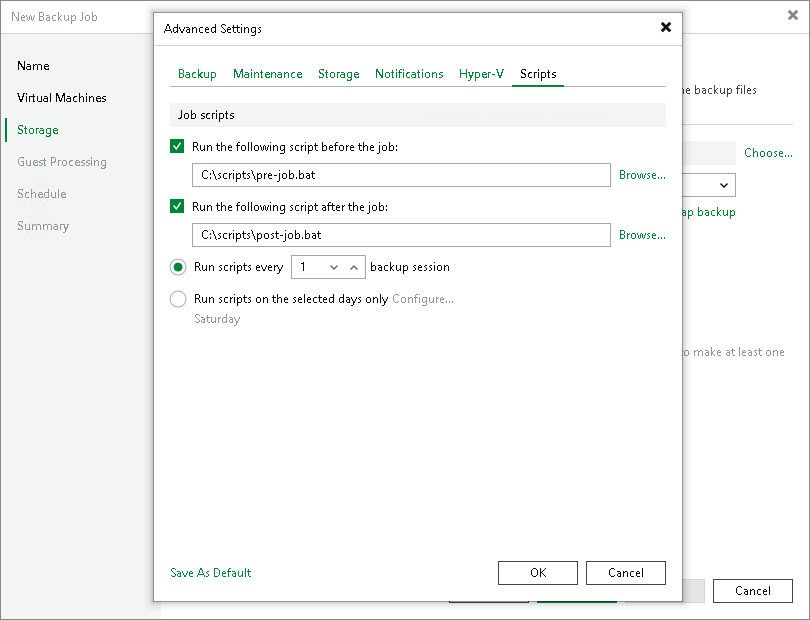 Script Settings