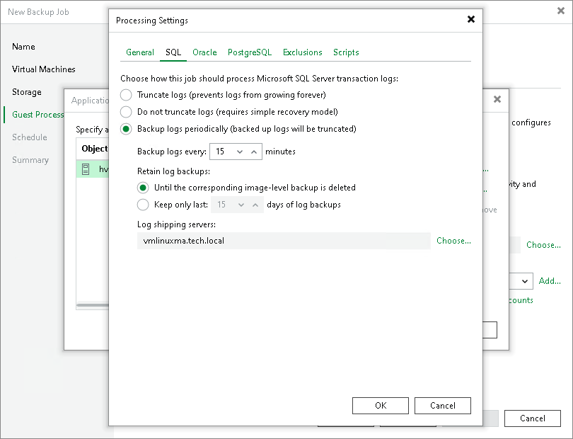 Microsoft SQL Server Transaction Log Settings