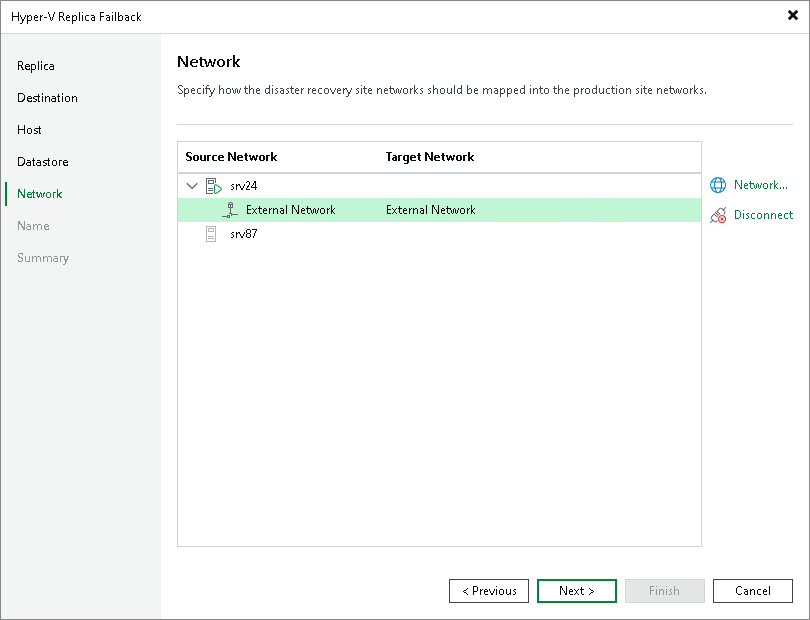 Step 6. Select Target Network