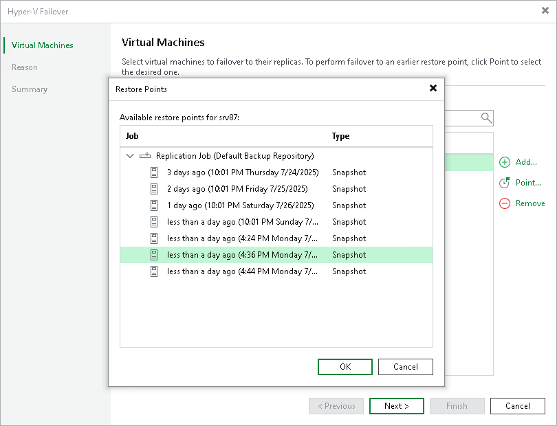 Step 3. Select Restore Point