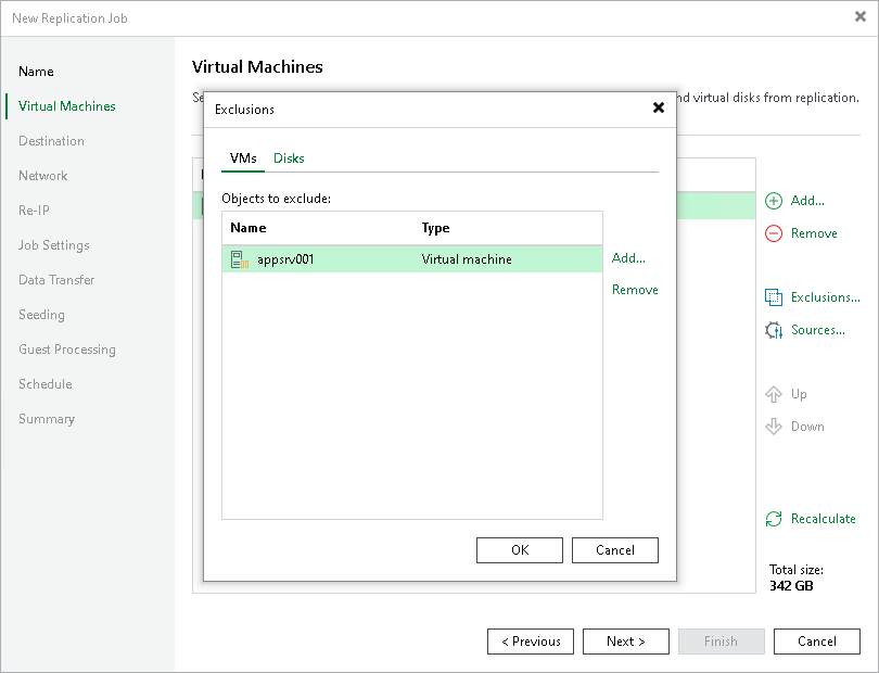 Step 5. Exclude Objects from Replication Job