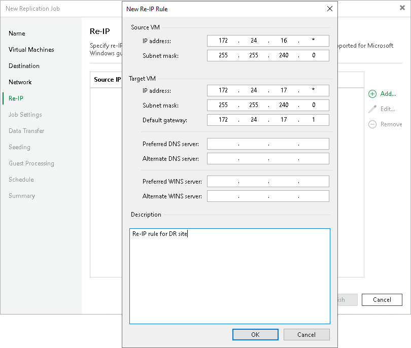 Step 9. Configure Re-IP Rules