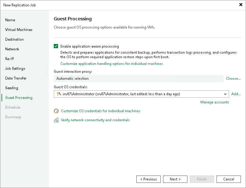 Step 14. Specify Guest Processing Settings
